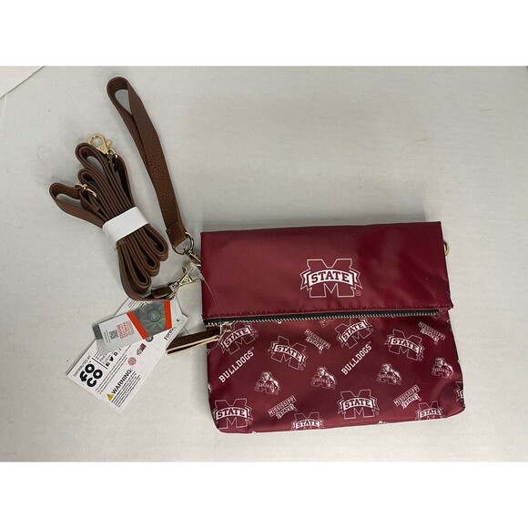 Women's Mississippi State Crossbody Purse Handbag Football NEW Clutch FoCo - Picture 1 of 6